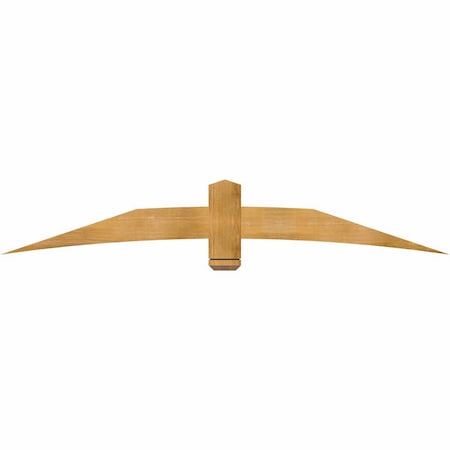 Ekena Millwork Bellingham Rough Sawn Timber Gable Bracket, Western Red Cedar, 84"W x 14"H x 2"D x 6"F, 4/12 Pitch GBW084X14X0206BEL00RWR